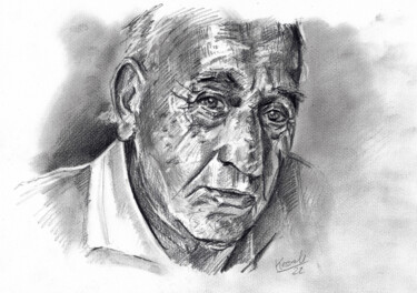 图画 标题为“Grandfather - Jan -…” 由Jakub Kossakowski (Art After Hours), 原创艺术品, 铅笔