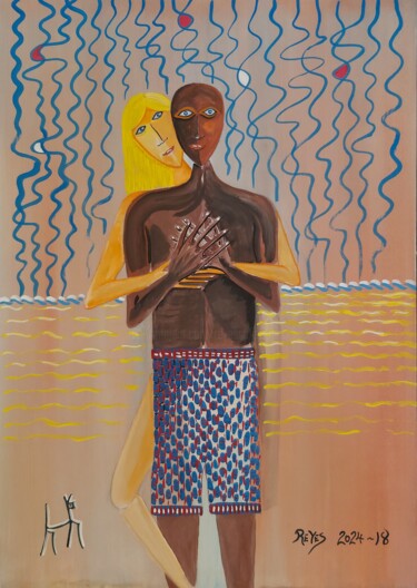 Pintura titulada "2024-18" por Reyes Solis Fernandez, Obra de arte original, Témpera
