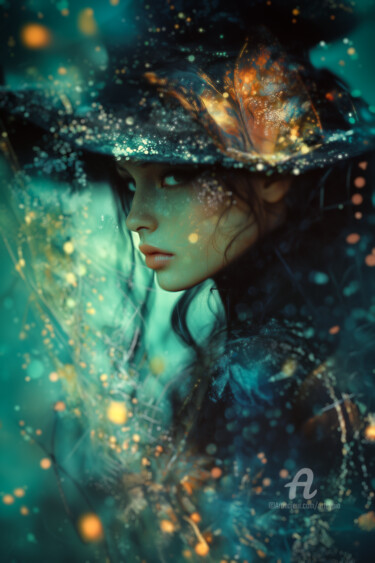 数字艺术 标题为“Modern Witch” 由Artcypia, 原创艺术品, AI生成的图像
