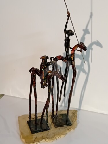 Sculpture intitulée "Don Quichotte" par Christian Barland, Œuvre d'art originale, Acier inoxydable