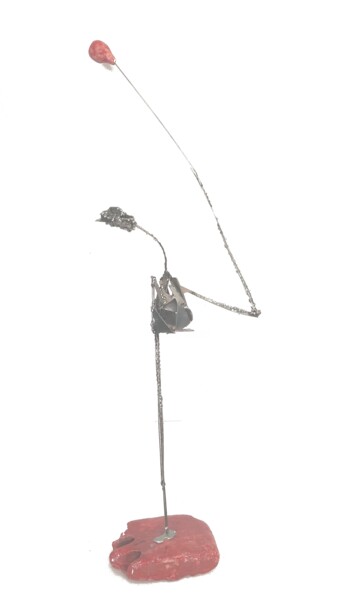 Painting titled "le ballon rouge" by Ceëm, Original Artwork, Stainless Steel