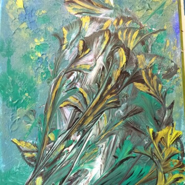 Pintura titulada "végétales" por Nathalie Absire, Obra de arte original, Acrílico Montado en Bastidor de camilla de madera