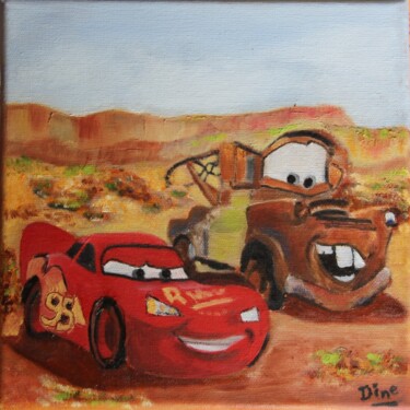 Peinture intitulée "Cars !" par Nadine Bichon, Œuvre d'art originale, Huile