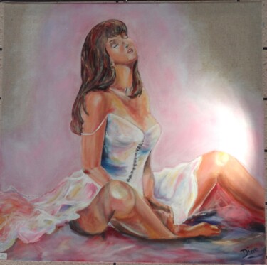 Peinture intitulée "Pause douceur" par Nadine Bichon, Œuvre d'art originale, Huile