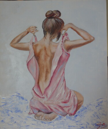 Peinture intitulée "Soirie en soi" par Nadine Bichon, Œuvre d'art originale, Huile