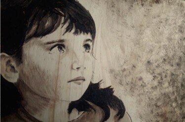 제목이 "L enfant dans les n…"인 미술작품 Angélique Raucoules로, 원작, 안료