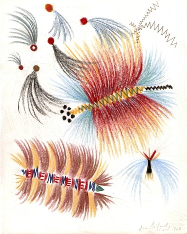 图画 标题为“B- 809” 由Jean-Thomas Bédard, 原创艺术品, 铅笔