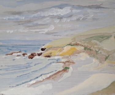 Peinture intitulée "Côte sauvage, île d…" par Martin Jobert, Œuvre d'art originale, Acrylique