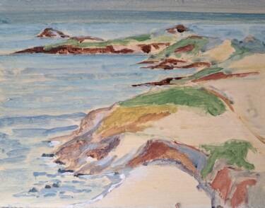 Peinture intitulée "Ile de Houat, point…" par Martin Jobert, Œuvre d'art originale, Acrylique