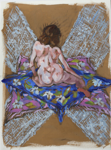 Between Patterns and Silence or a girl in lace 绘画 标题为“Between Patterns an…” 由Lola Marinn, 原创艺术品, 油