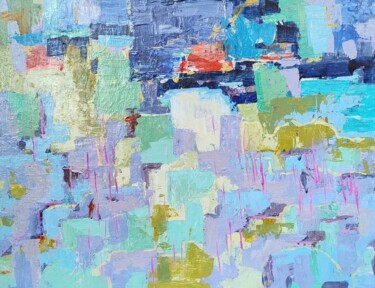 Peinture intitulée "Stairs to the sky" par Elena Popa, Œuvre d'art originale, Acrylique