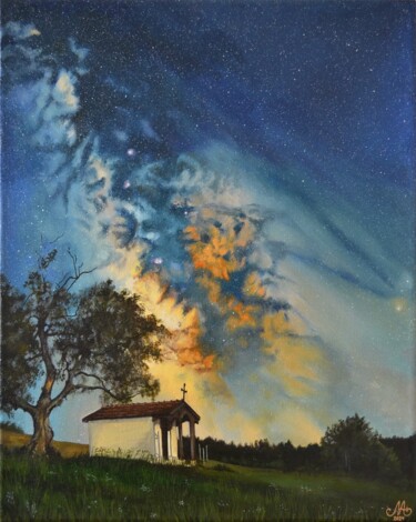 Peinture intitulée "Chapel" par Anna Mamonkina, Œuvre d'art originale, Huile