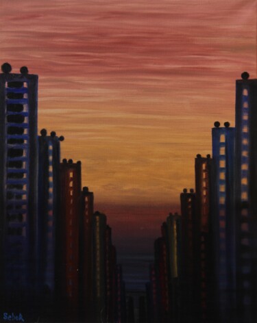 绘画 标题为“Lost City” 由Serguei Borodouline, 原创艺术品, 油