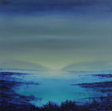 Painting titled "Misty Dawn" by Serguei Borodouline, Original Artwork, Oil