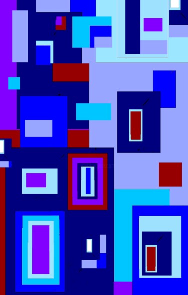 Color Shift in Rectangles 3d3 "Color Shift in Rect…" başlıklı Dijital Sanat Ken Lerner tarafından, Orijinal sanat, 2D Dijital Çalışma