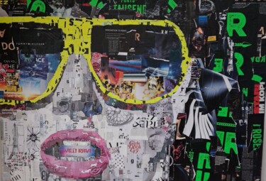 拼贴 标题为“Wild Rave” 由Werner Huterer (Schnipsy), 原创艺术品, 拼贴