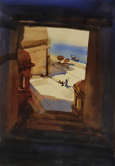 제목이 "Climb down into the…"인 미술작품 Prashant Prabhu로, 원작, 수채화