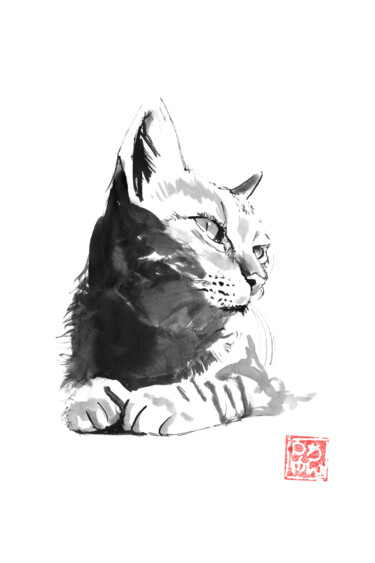 Painting titled "cuki mascka" by Péchane, Original Artwork, Watercolor