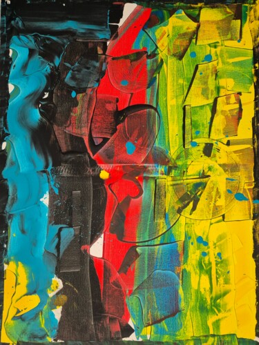Painting titled "matin heureux" by Armand Latournald, Original Artwork, Acrylic