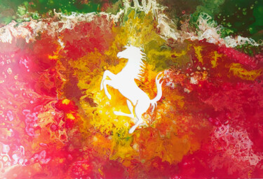 绘画 标题为“Ferrari” 由Leeroy Champigny, 原创艺术品, 丙烯