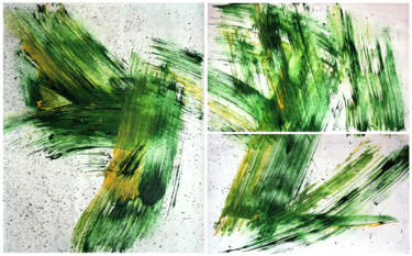Painting titled "Variation sur 'Ella…" by Clotilde Verriès, Original Artwork, Acrylic Mounted on Wood Stretcher frame