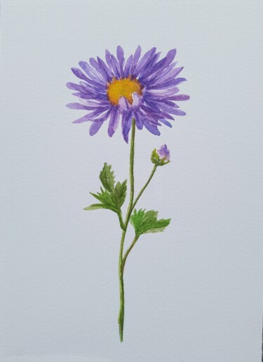 Schilderij getiteld "Watercolor Septembe…" door Fineartderya, Origineel Kunstwerk, Aquarel