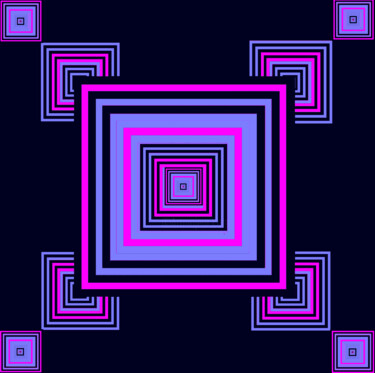 Color Shift in Squares 4g2c 数字艺术 标题为“Color Shift in Squa…” 由Ken Lerner, 原创艺术品, 2D数字工作