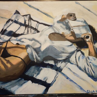 Malerei mit dem Titel "Bien dormir" von Patrick Foi, Original-Kunstwerk, Acryl Auf Keilrahmen aus Holz montiert