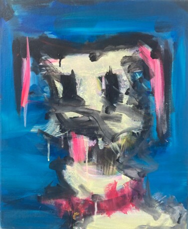 Peinture intitulée "Dog on canvas #5" par Karen Thomas, Œuvre d'art originale, Acrylique