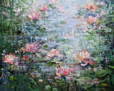 绘画 标题为“Lily_pond” 由Irina Laube, 原创艺术品, 丙烯
