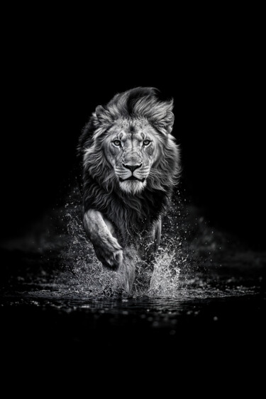 数字艺术 标题为“Le lion” 由Thibault Renard, 原创艺术品, AI生成的图像