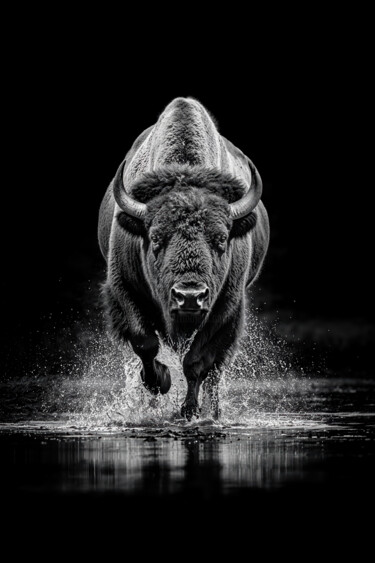 数字艺术 标题为“Le bison” 由Thibault Renard, 原创艺术品, AI生成的图像