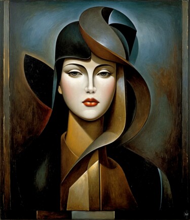 Arts numériques intitulée "ENIMATA (52CM X45CM)" par Nictsi Khamira, Œuvre d'art originale, Peinture numérique