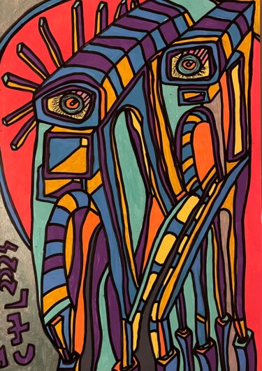 "Bridges between wor…" başlıklı Resim Christophe Verger-Lecocq tarafından, Orijinal sanat, Işaretleyici