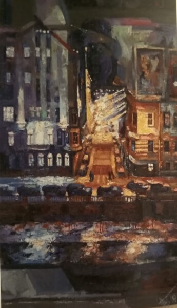 Картина под названием "Вид из окна Эрмитажа" - Tatyana Zakharova, Подлинное произведение искусства, Масло