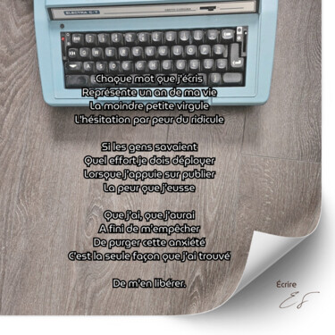 Digital Arts titled "Écrire [Retro]" by Enrico Siconnelly, Original Artwork, 2D Digital Work