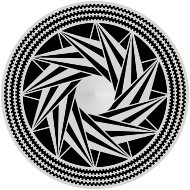 Digitale Kunst mit dem Titel "Kornkreis" von Herbert Wiedergut, Original-Kunstwerk, 2D digitale Arbeit