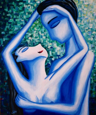 Peinture intitulée "Danse ses bras" par Marine Walon, Œuvre d'art originale, Acrylique