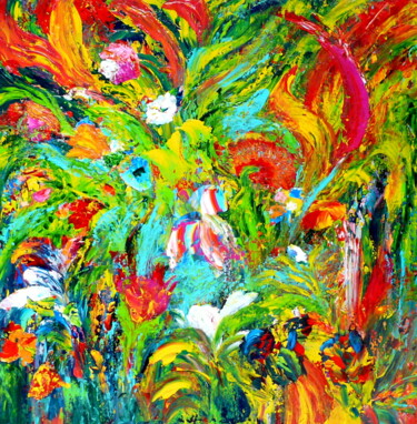 Sinfonie des Lebens Painting titled "Sinfonie des Lebens" by Blanka Mandel, Original Artwork, Acrylic Mounted on Wood Stretcher frame