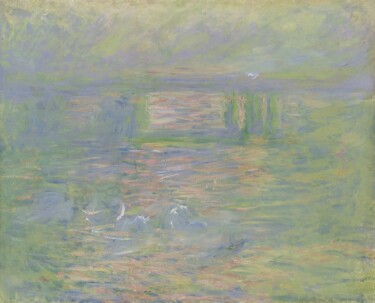 Malarstwo zatytułowany „Charing Cross Bridg…” autorstwa Claude Monet, Oryginalna praca, Olej