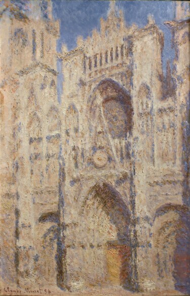 Le Portail de la cathédrale de Rouen au soleil Painting titled "Le Portail de la ca…" by Claude Monet, Original Artwork, Oil