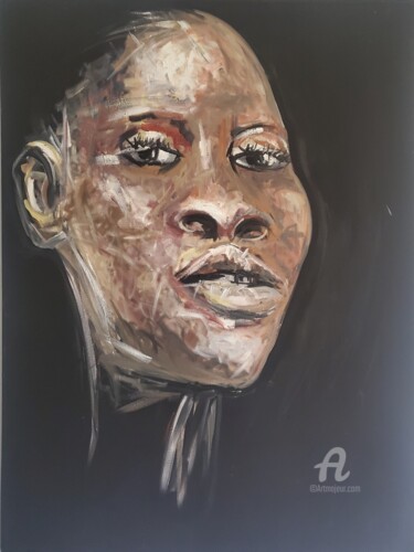 Schilderij getiteld "Untitled" door Stephen Aifegha, Origineel Kunstwerk, Acryl
