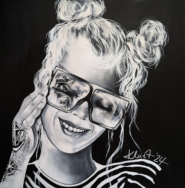 Malerei mit dem Titel "HEIMATHAFEN" von Ute Kleist, Original-Kunstwerk, Öl