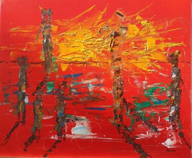 Peinture intitulée "Last sunset" par Xavier Laurent Janin, Œuvre d'art originale, Acrylique Monté sur Châssis en bois