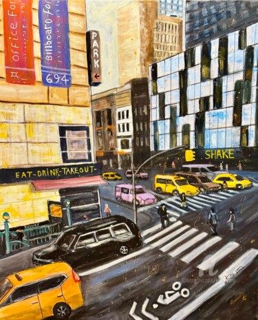 Peinture intitulée "New York" par Kellerstein, Œuvre d'art originale, Acrylique Monté sur Châssis en bois
