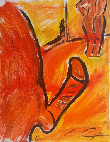 Painting "Fallo" 绘画 标题为“Painting "Fallo"” 由Rikortgallery, 原创艺术品, 丙烯 安装在其他刚性面板上