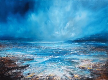 Peinture intitulée "Bleu." par Angelina Ermakova, Œuvre d'art originale, Acrylique Monté sur Châssis en bois