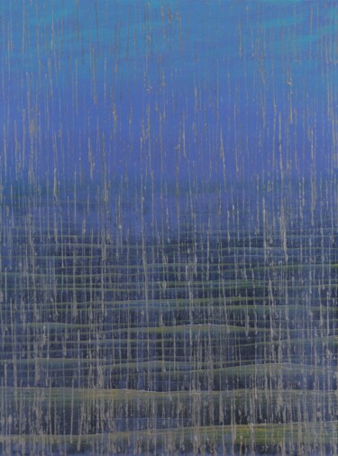 Painting titled "Silver Rain" by Serguei Borodouline, Original Artwork, Acrylic