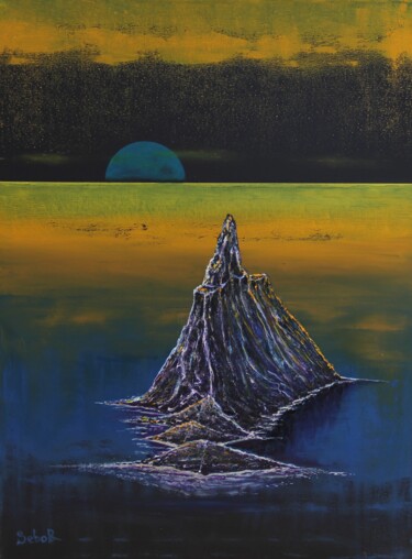Pittura intitolato "St Brendan's Island" da Serguei Borodouline, Opera d'arte originale, Olio