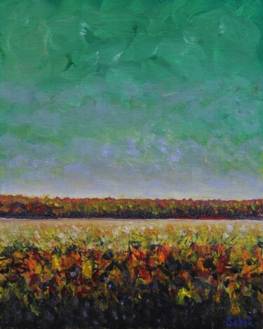 Painting titled "Sunflowers" by Serguei Borodouline, Original Artwork, Acrylic